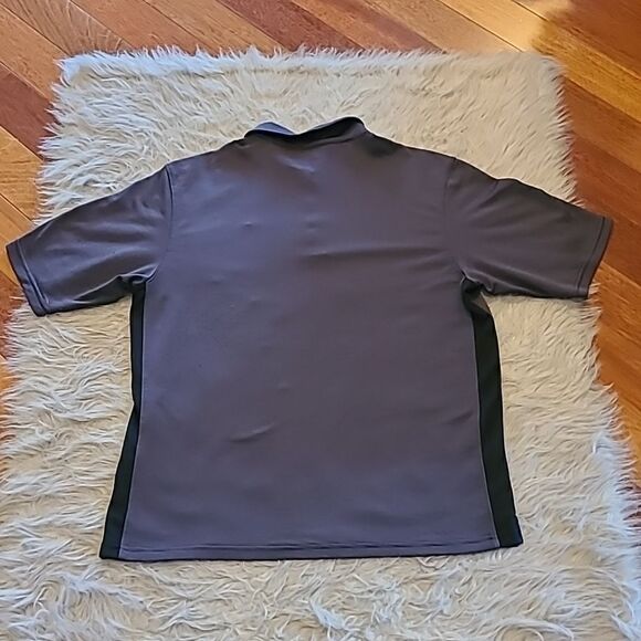 Nike mens dark gray and black dri fit polyester short sleeve polo size medium - Picture 5 of 8
